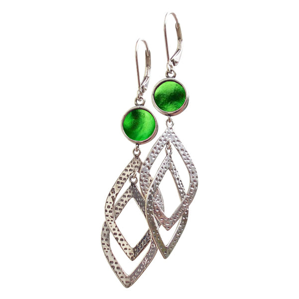 Cascade Sterling Leverback Earrings-Earrings-Bottled Up Designs