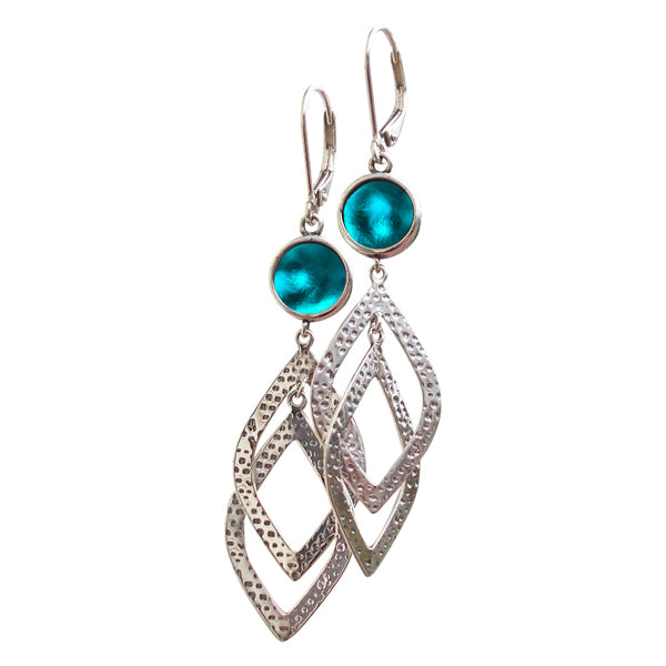 Cascade Sterling Leverback Earrings-Earrings-Bottled Up Designs