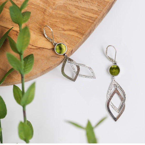 Cascade Sterling Leverback Earrings-Earrings-Bottled Up Designs