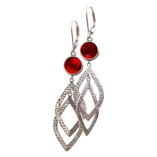 Cascade Sterling Leverback Earrings-Earrings-Bottled Up Designs