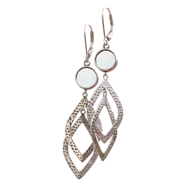 Cascade Sterling Leverback Earrings-Earrings-Bottled Up Designs