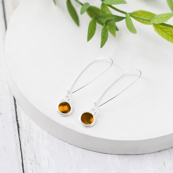 Long Color Dot Earrings-Color Dot-Bottled Up Designs