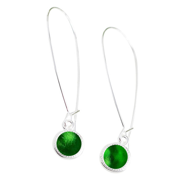 Long Color Dot Earrings-Color Dot-Bottled Up Designs