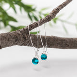 Long Color Dot Earrings