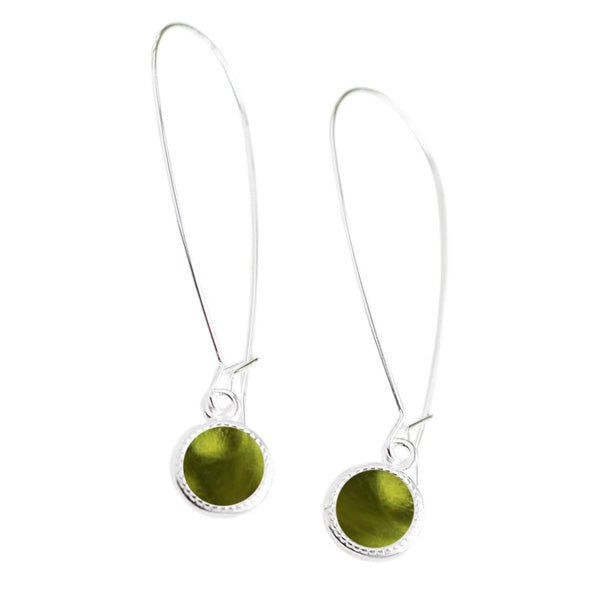 Long Color Dot Earrings-Color Dot-Bottled Up Designs
