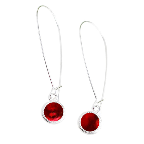 Long Color Dot Earrings-Color Dot-Bottled Up Designs