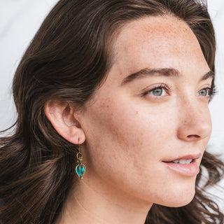 Brass Drop Earrings-Drops-Bottled Up Designs