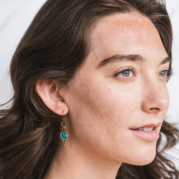 Brass Drop Earrings-Drops-Bottled Up Designs