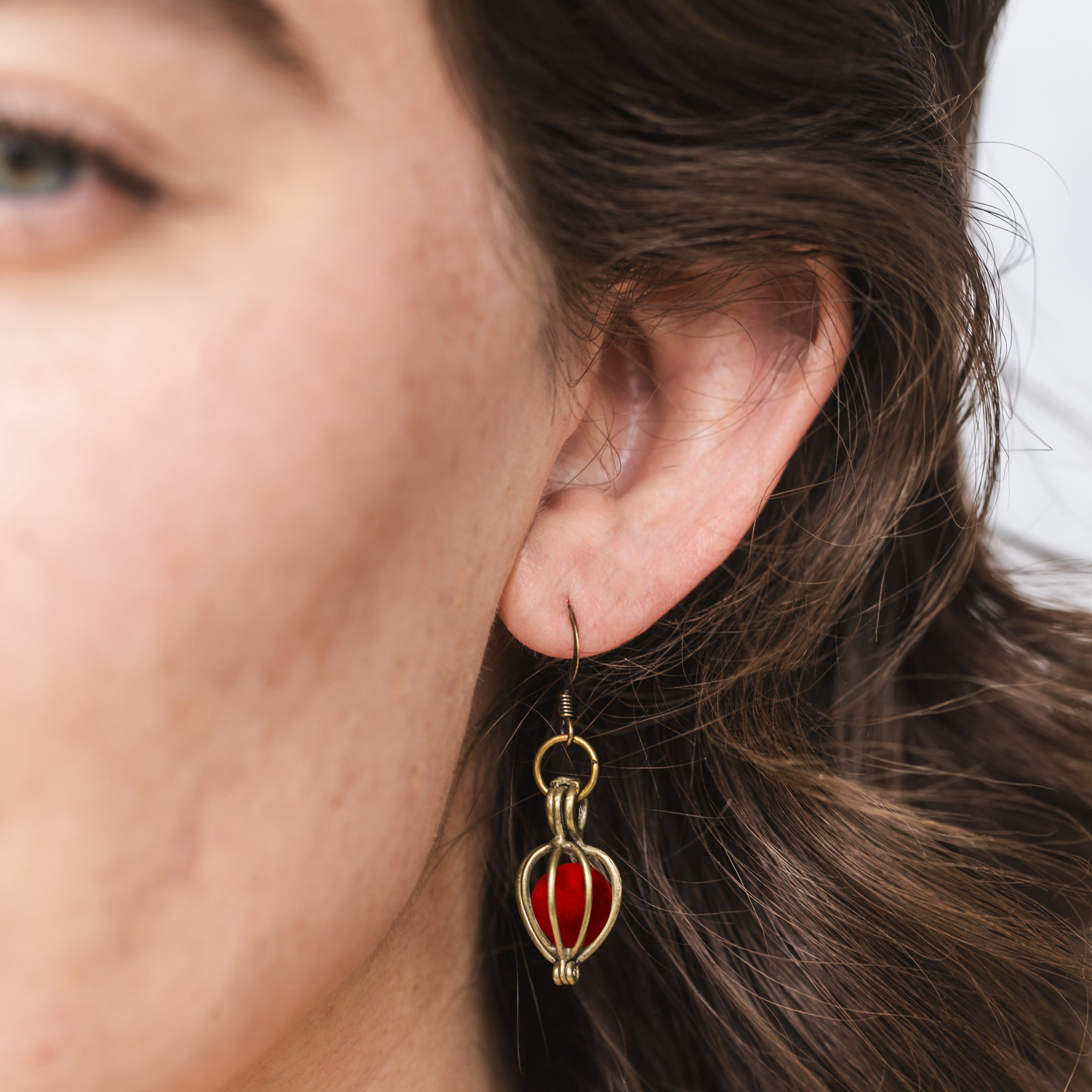 Brass Drop Earrings-Drops-Bottled Up Designs