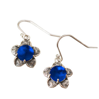 Bloom Once More Sterling Silver Flower Earrings-Sterling Silver-Bottled Up Designs