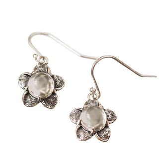 Bloom Once More Sterling Silver Flower Earrings-Sterling Silver-Bottled Up Designs