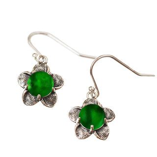 Bloom Once More Sterling Silver Flower Earrings-Sterling Silver-Bottled Up Designs