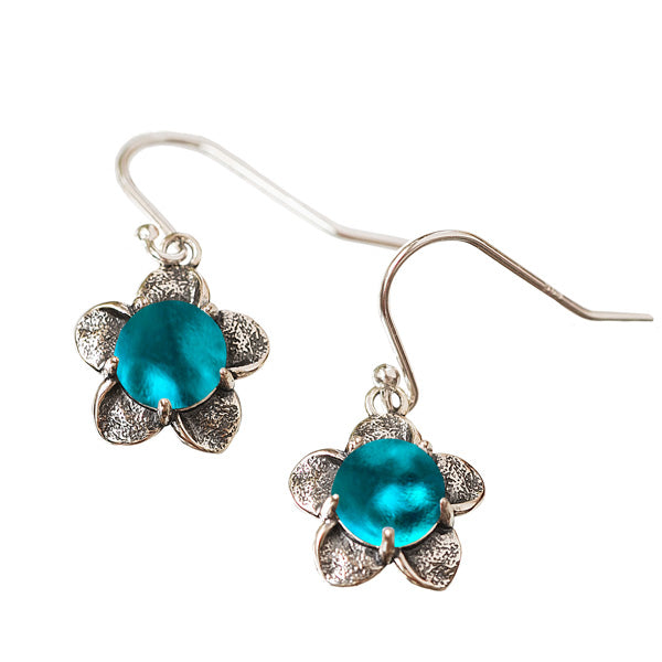 Bloom Once More Sterling Silver Flower Earrings-Sterling Silver-Bottled Up Designs