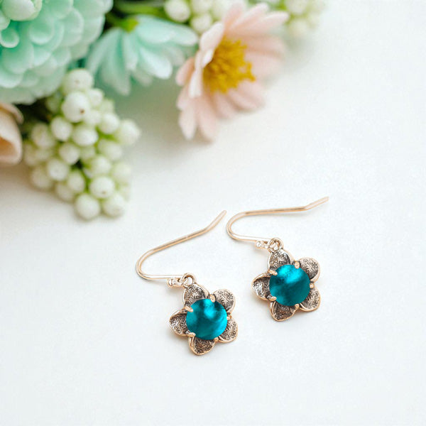 Bloom Once More Sterling Silver Flower Earrings-Sterling Silver-Bottled Up Designs