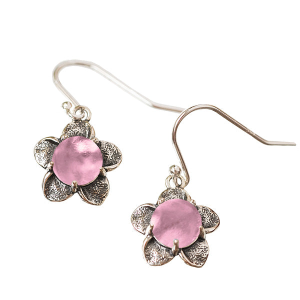 Bloom Once More Sterling Silver Flower Earrings-Sterling Silver-Bottled Up Designs
