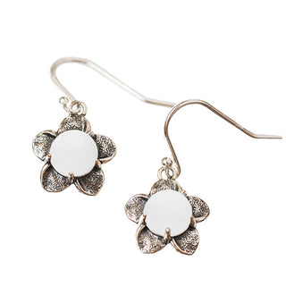 Bloom Once More Sterling Silver Flower Earrings-Sterling Silver-Bottled Up Designs
