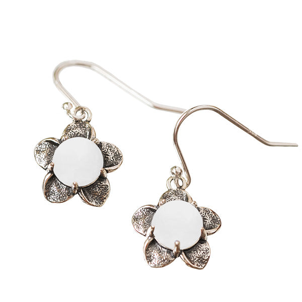 Bloom Once More Sterling Silver Flower Earrings-Sterling Silver-Bottled Up Designs