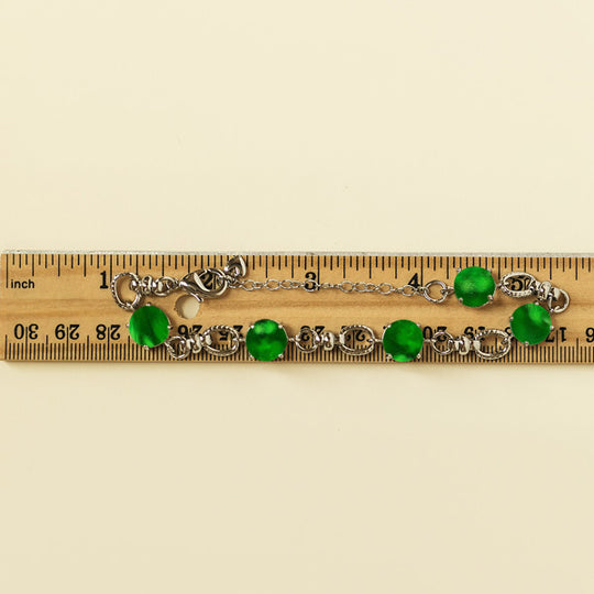 Glass Gem Adjustable Bracelet