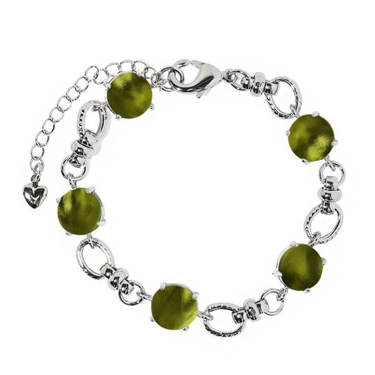 Glass Gem Adjustable Bracelet