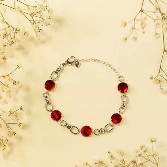Glass Gem Adjustable Bracelet