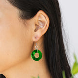 Glass Hoop Earrings