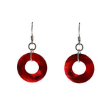 Glass Hoop Earrings