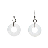 Glass Hoop Earrings