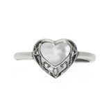 Homespun Hearts Adjustable Sterling Silver Ring