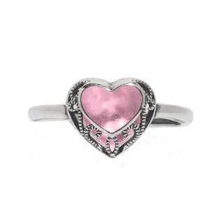 Homespun Hearts Adjustable Sterling Silver Ring-Glass Rings-Bottled Up Designs