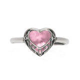 Homespun Hearts Adjustable Sterling Silver Ring