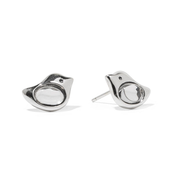 Little Bird Sterling Silver Stud Earrings-Post Earrings-Bottled Up Designs