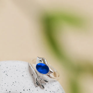 Little Bird Adjustable Sterling Ring-Sterling Silver-Bottled Up Designs