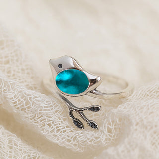 Little Bird Adjustable Sterling Ring-Sterling Silver-Bottled Up Designs