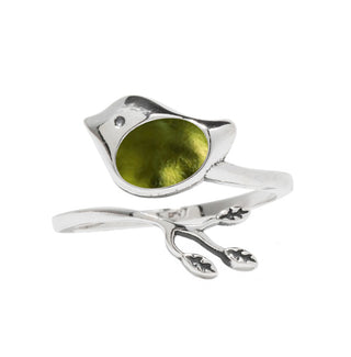 Little Bird Adjustable Sterling Ring-Sterling Silver-Bottled Up Designs
