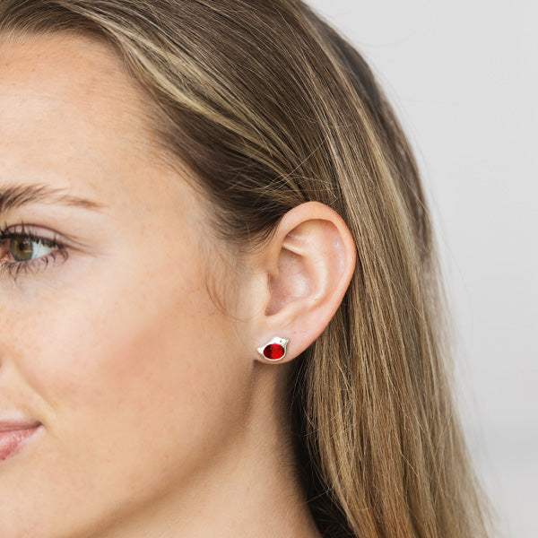 Little Bird Sterling Silver Stud Earrings-Post Earrings-Bottled Up Designs