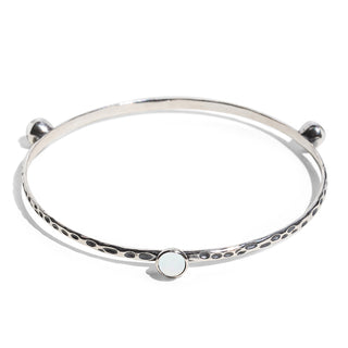 Rustic Bangle in Sterling Silver-Bangle-Bottled Up Designs