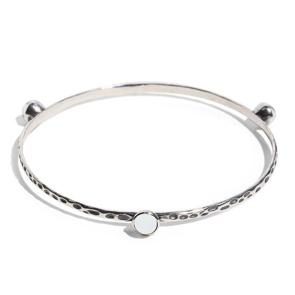 Rustic Bangle in Sterling Silver-Bangle-Bottled Up Designs