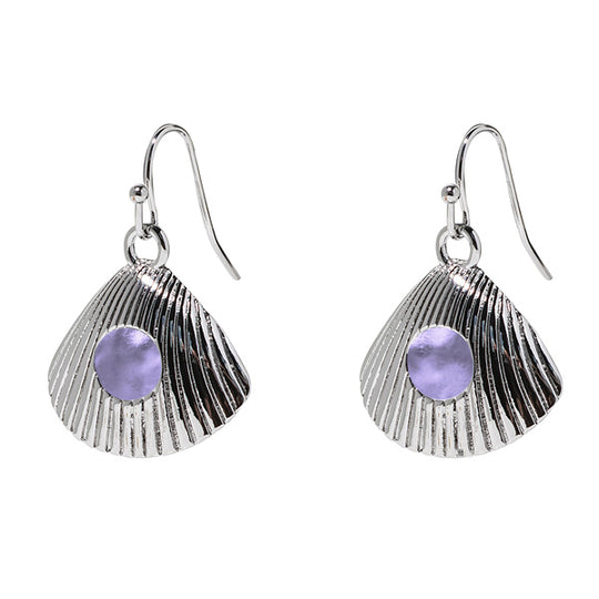 Seashell Earrings in Silver
