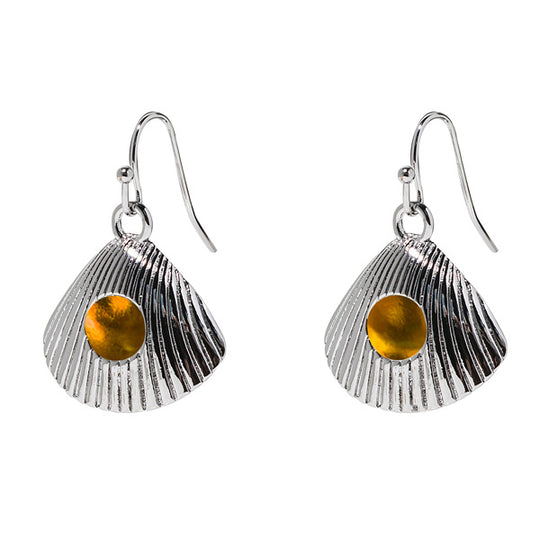 Seashell Earrings in Silver