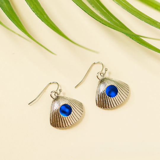 Seashell Earrings in Silver