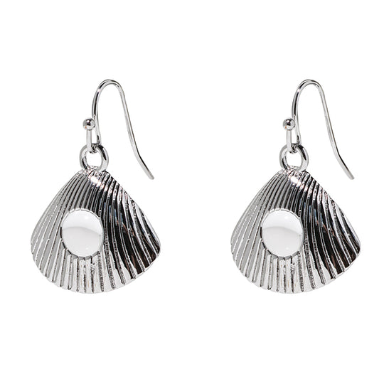 Seashell Earrings in Silver