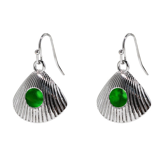 Seashell Earrings in Silver