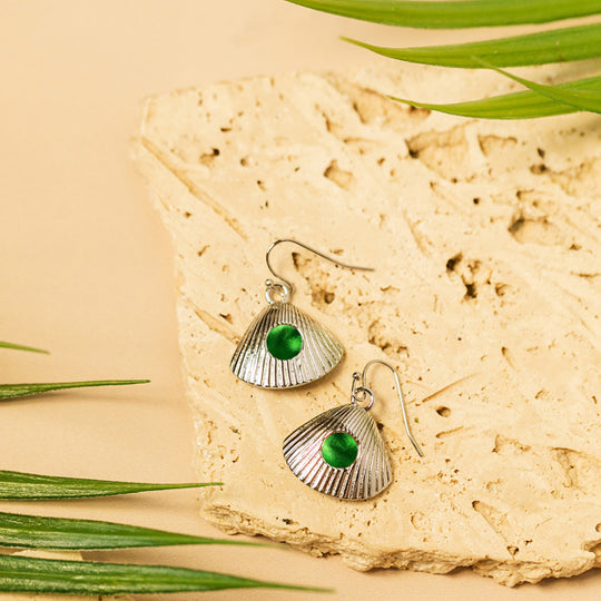 Seashell Earrings in Silver
