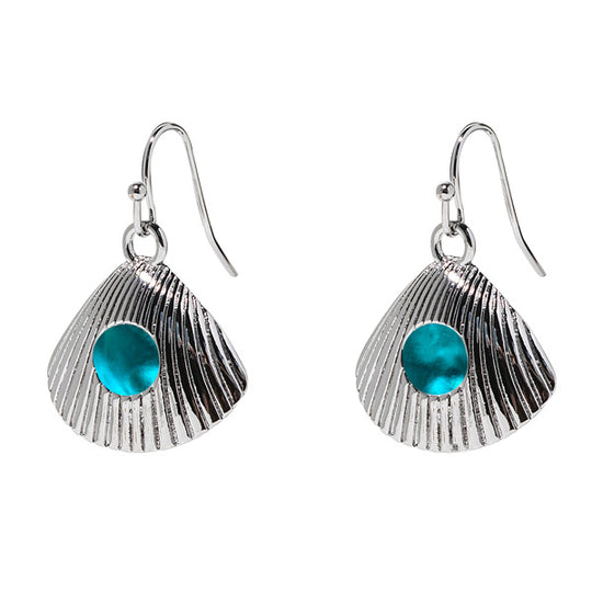 Seashell Earrings in Silver