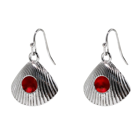 Seashell Earrings in Silver