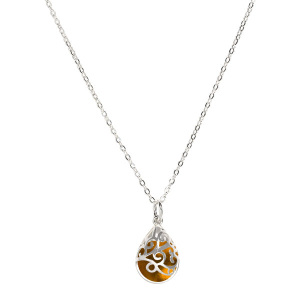 Filigree Teardrop Sterling Necklace-Necklace-Bottled Up Designs