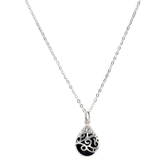 Filigree Teardrop Sterling Necklace-Necklace-Bottled Up Designs