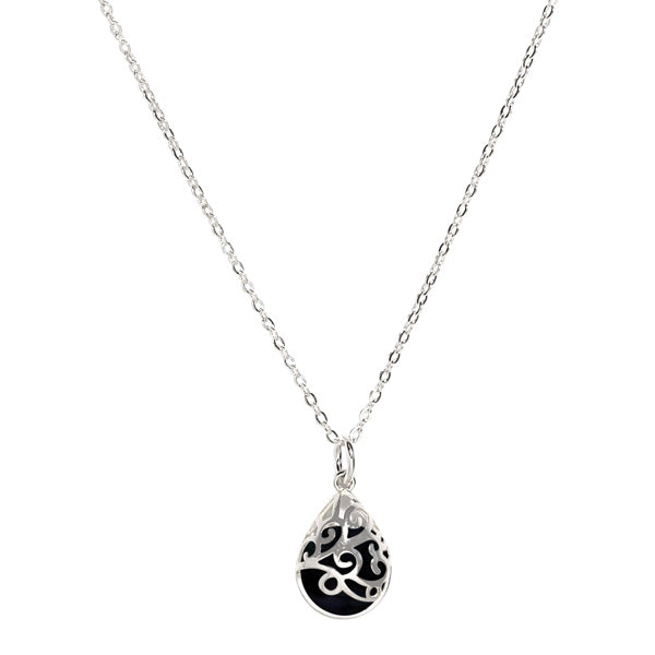 Filigree Teardrop Sterling Necklace-Necklace-Bottled Up Designs