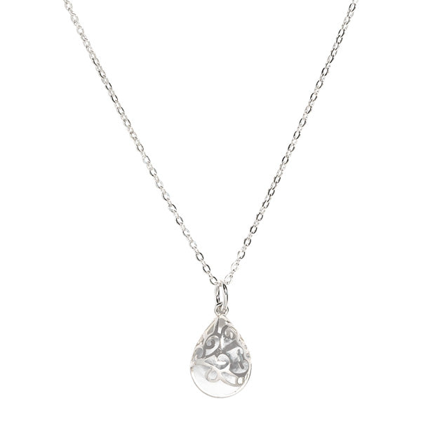 Filigree Teardrop Sterling Necklace-Necklace-Bottled Up Designs
