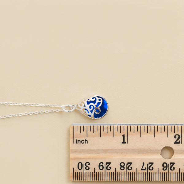 Filigree Teardrop Sterling Necklace-Necklace-Bottled Up Designs